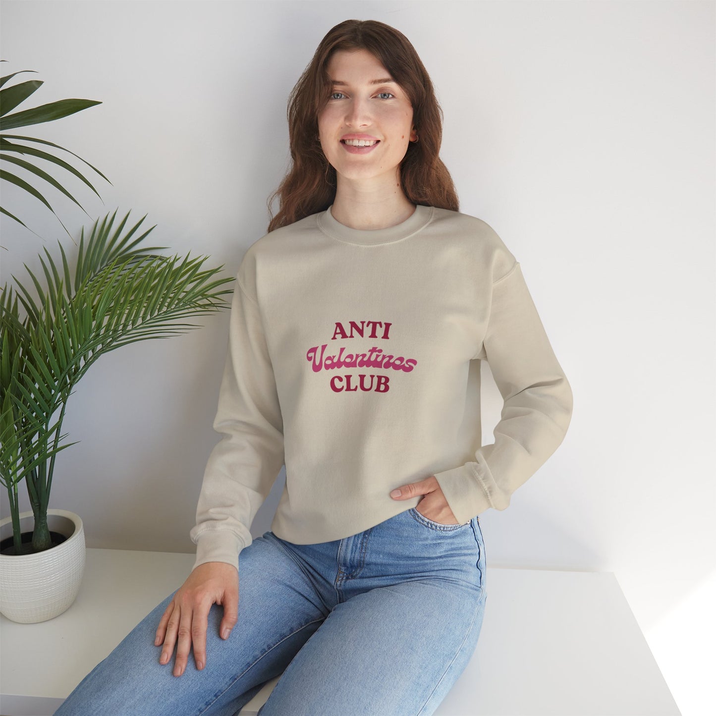 Anti Valentines Club Crewneck Sweatshirt