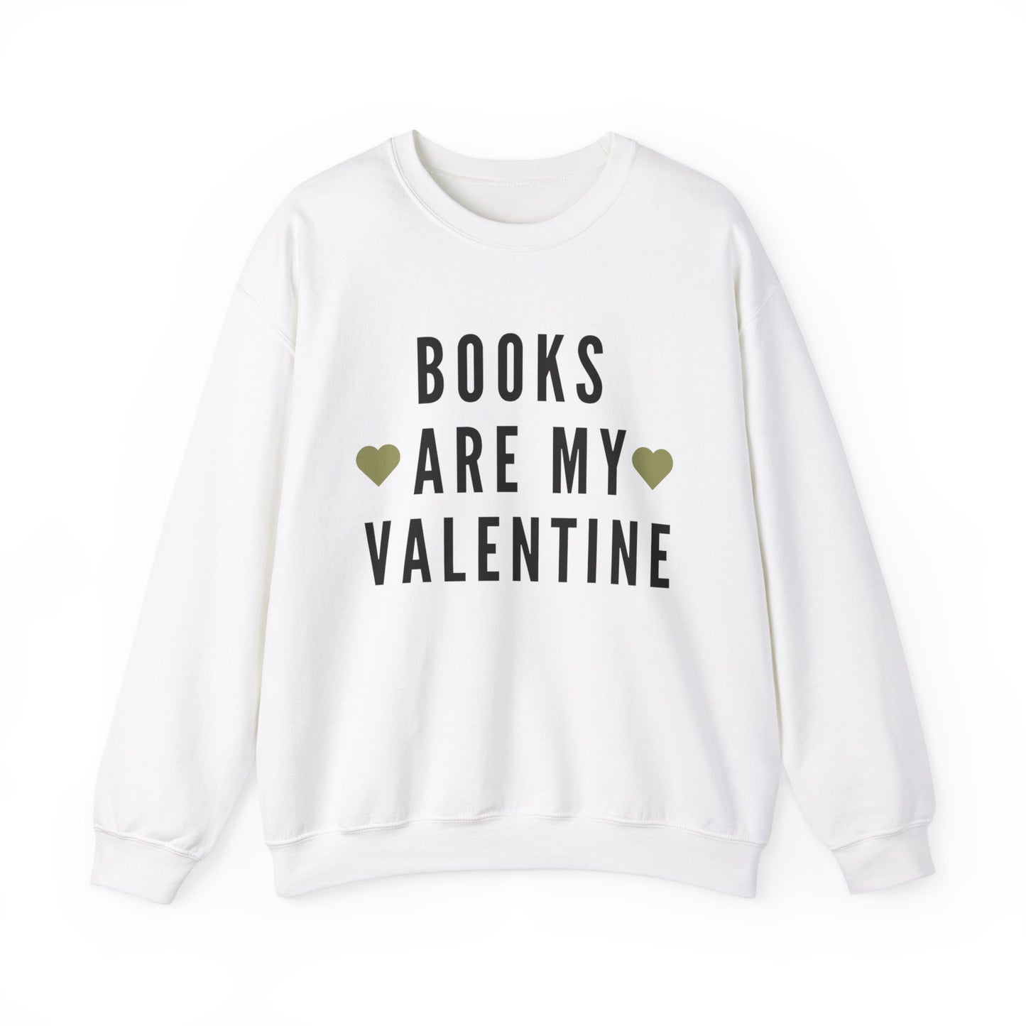 Books are my Valentine Heart Heavy Blend™ Crewneck Sweatshirt