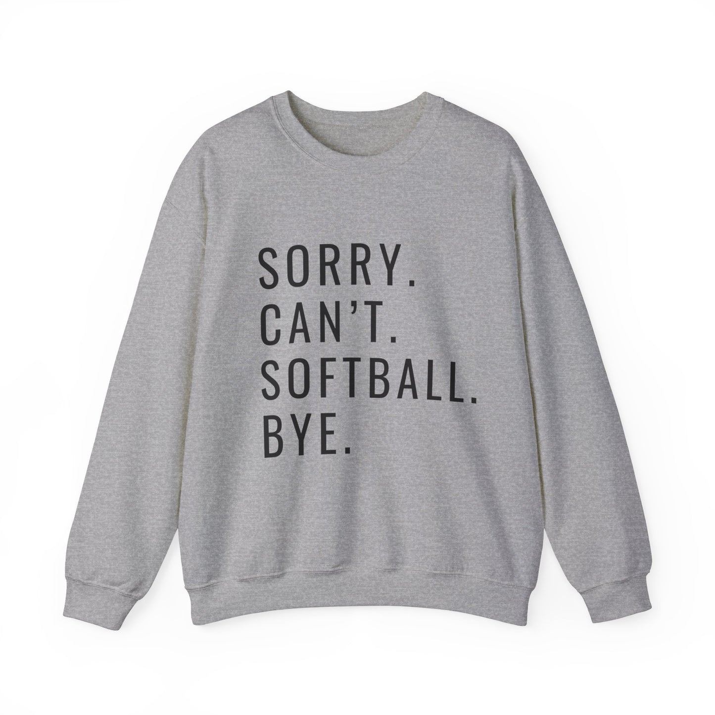 Sorry Can't Softball Unisex Heavy Blend™ Crewneck Sweatshirt