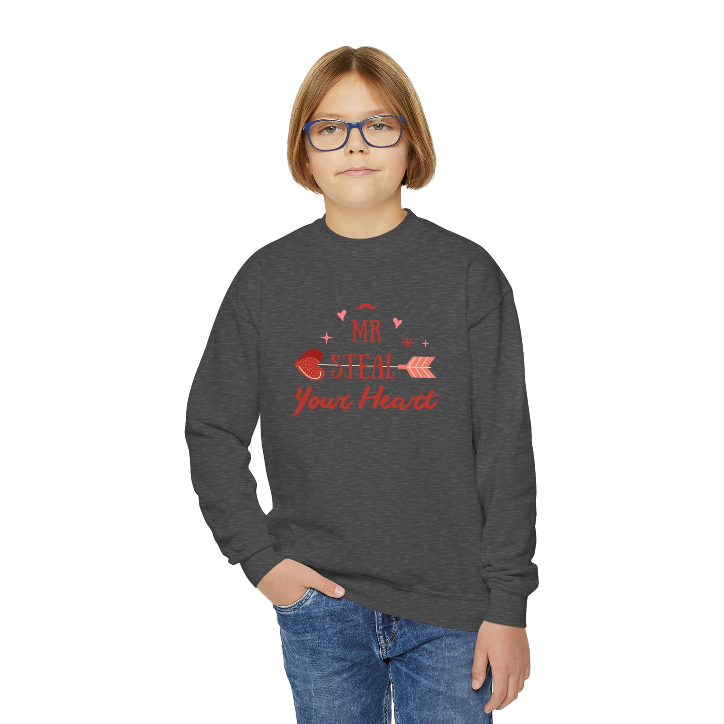 Mr. Steal Your Heart Youth Crewneck Sweatshirt