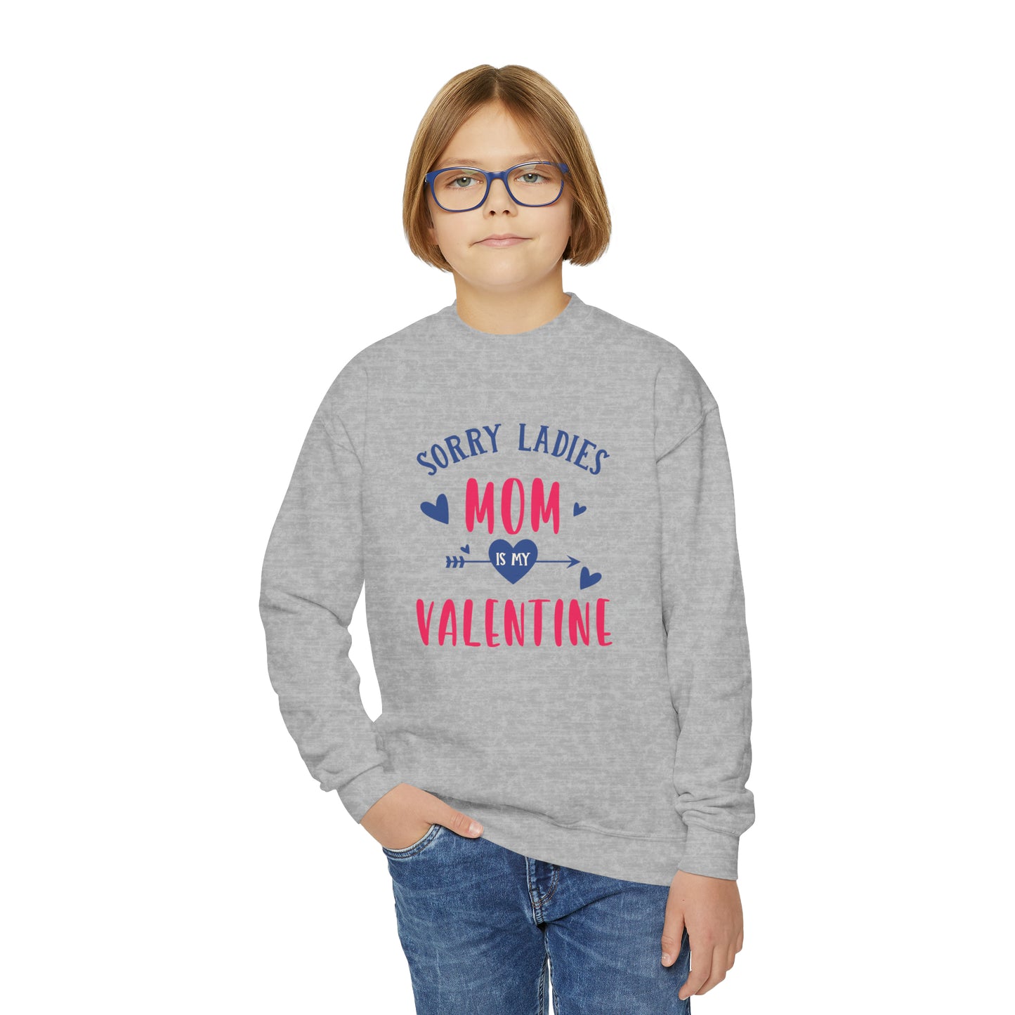 Sorry Ladies Youth Crewneck Sweatshirt