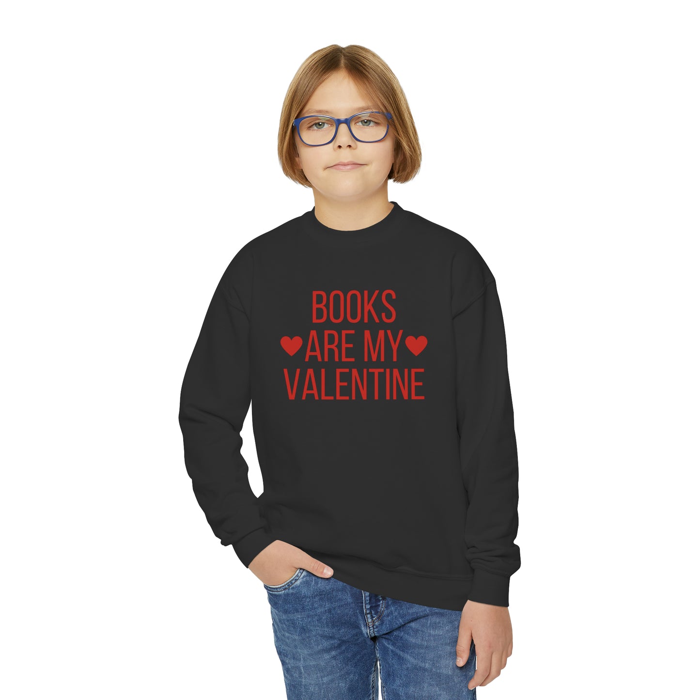 Books are my Valentine Youth Sweatshirt