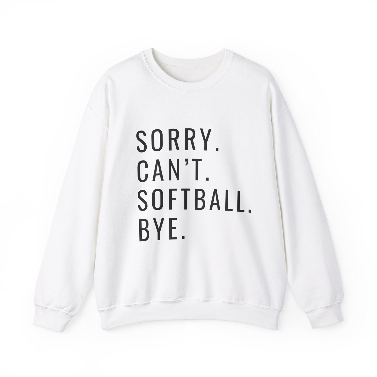 Sorry Can't Softball Unisex Heavy Blend™ Crewneck Sweatshirt