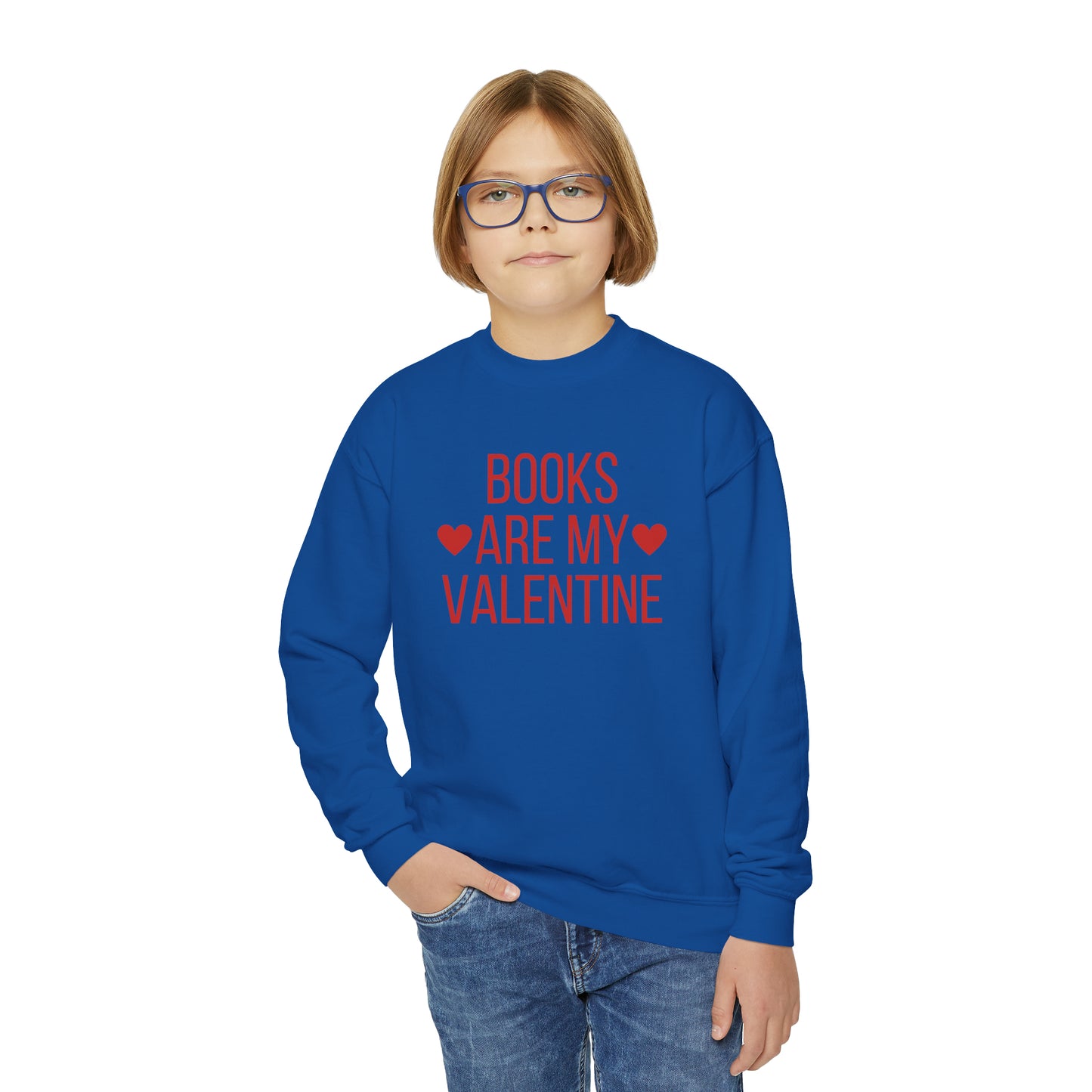 Books are my Valentine Youth Sweatshirt