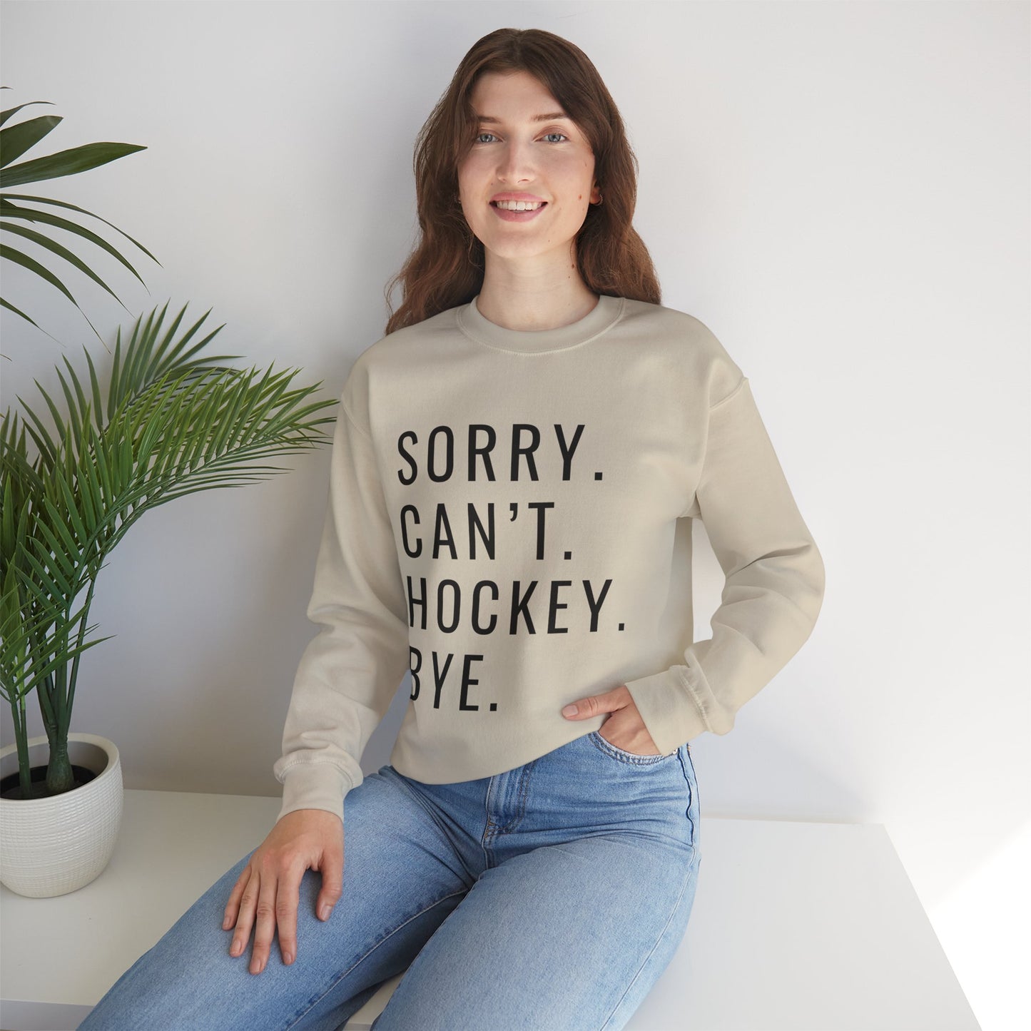 Sorry Can't Hockey Unisex Heavy Blend™ Crewneck Sweatshirt