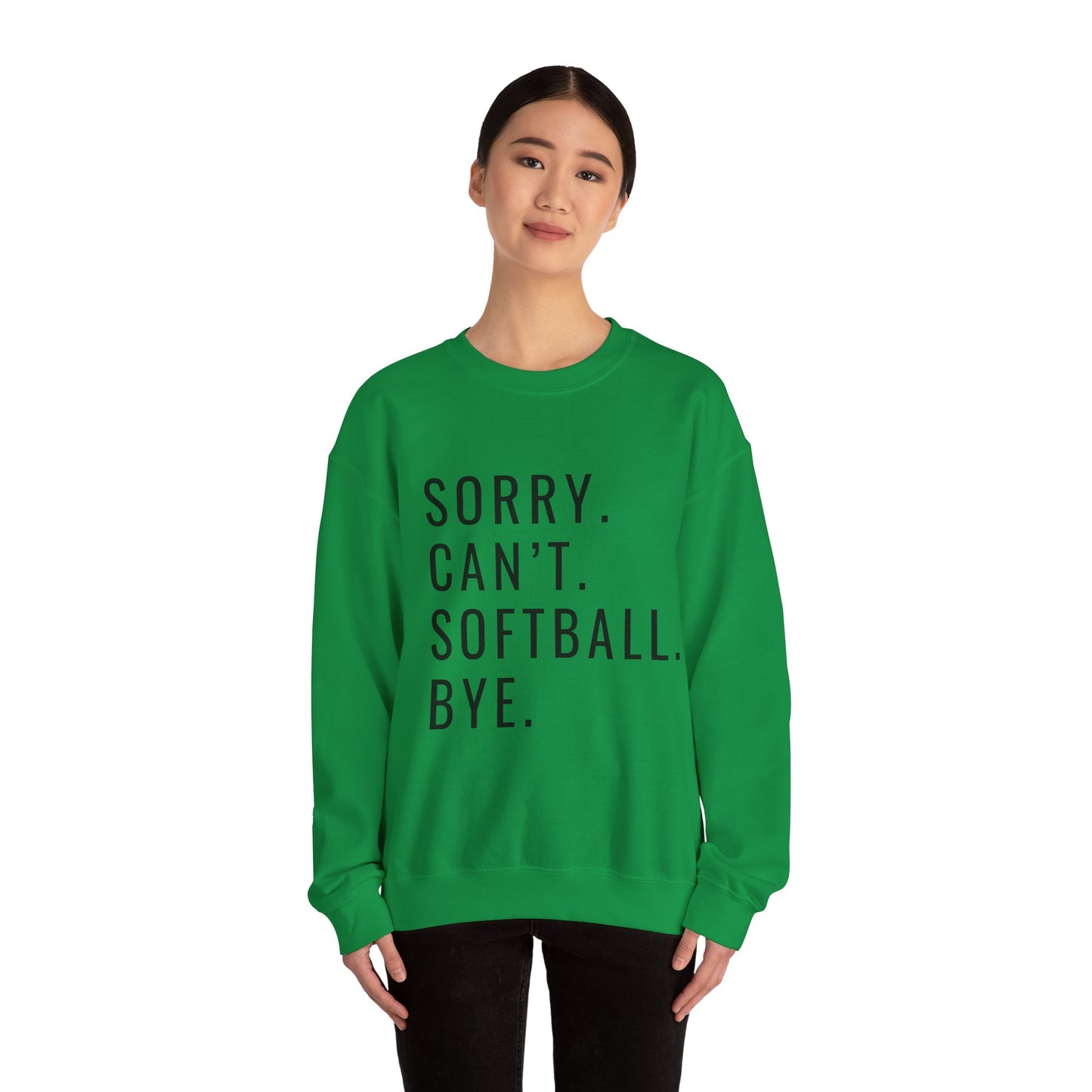 Sorry Can't Softball Unisex Heavy Blend™ Crewneck Sweatshirt