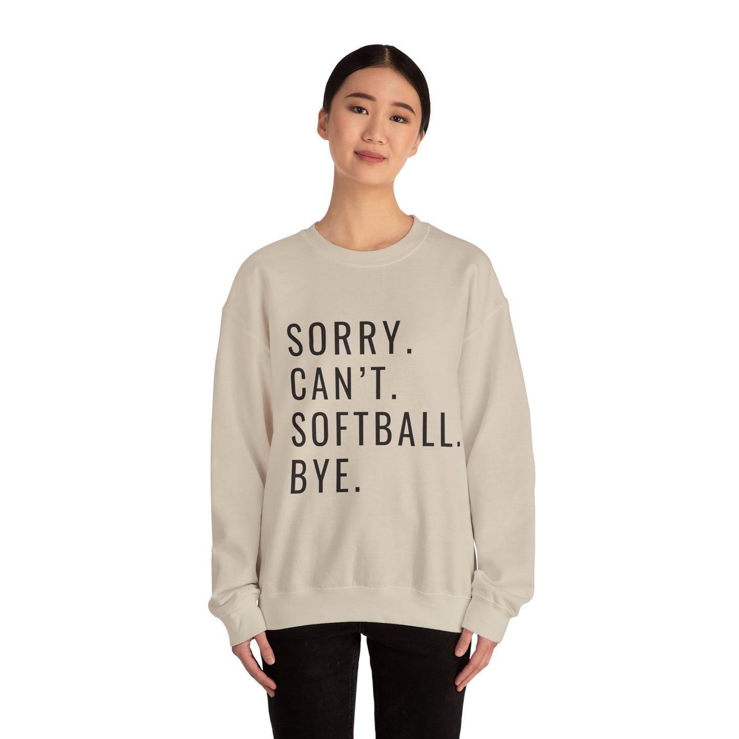 Sorry Can't Softball Unisex Heavy Blend™ Crewneck Sweatshirt