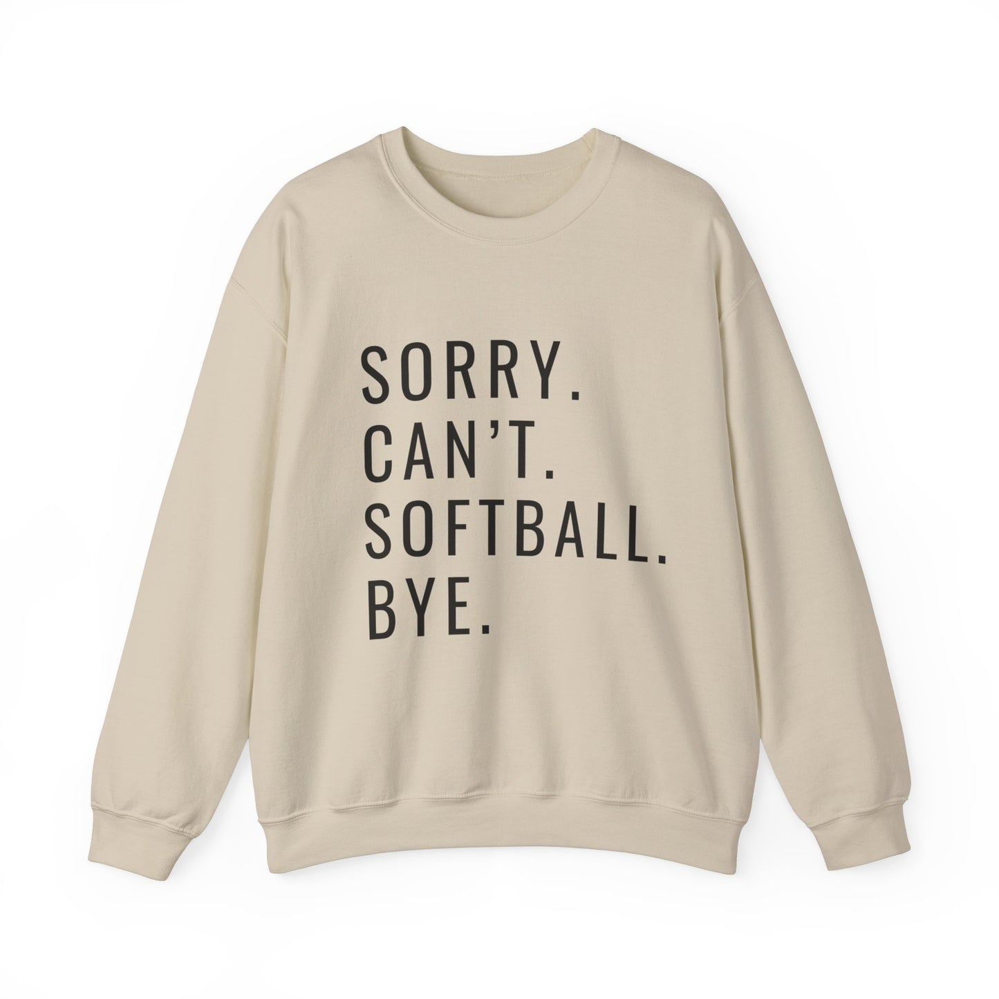 Sorry Can't Softball Unisex Heavy Blend™ Crewneck Sweatshirt