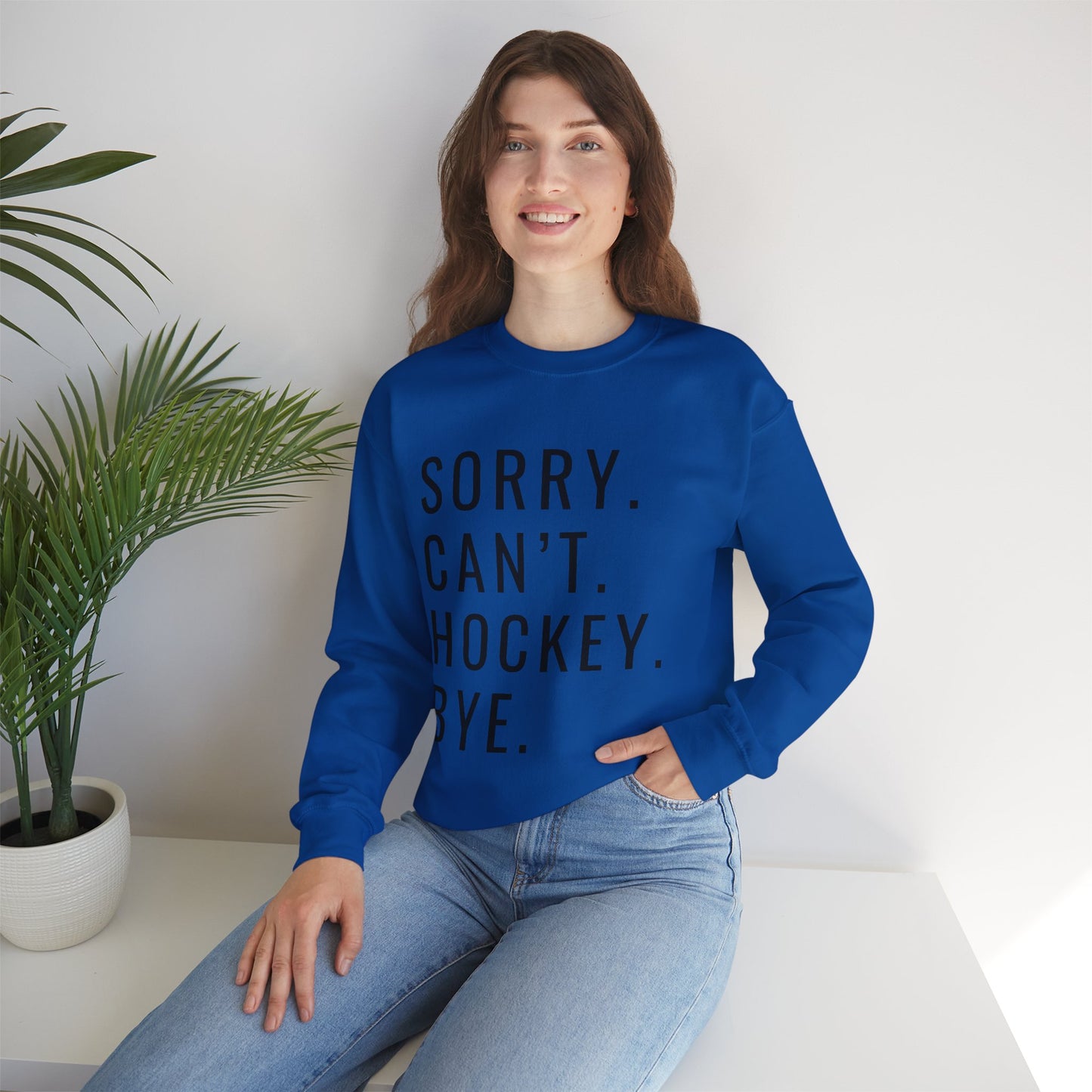 Sorry Can't Hockey Unisex Heavy Blend™ Crewneck Sweatshirt