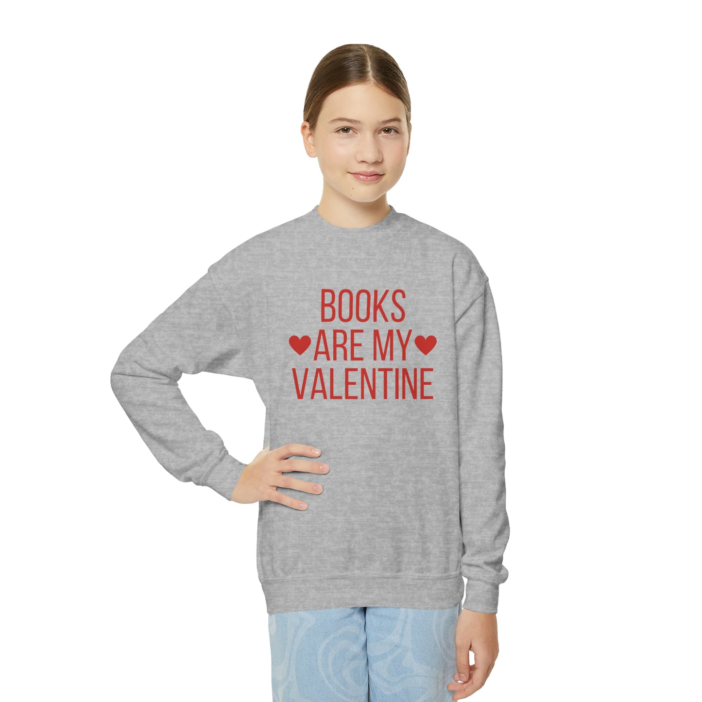 Books are my Valentine Youth Sweatshirt