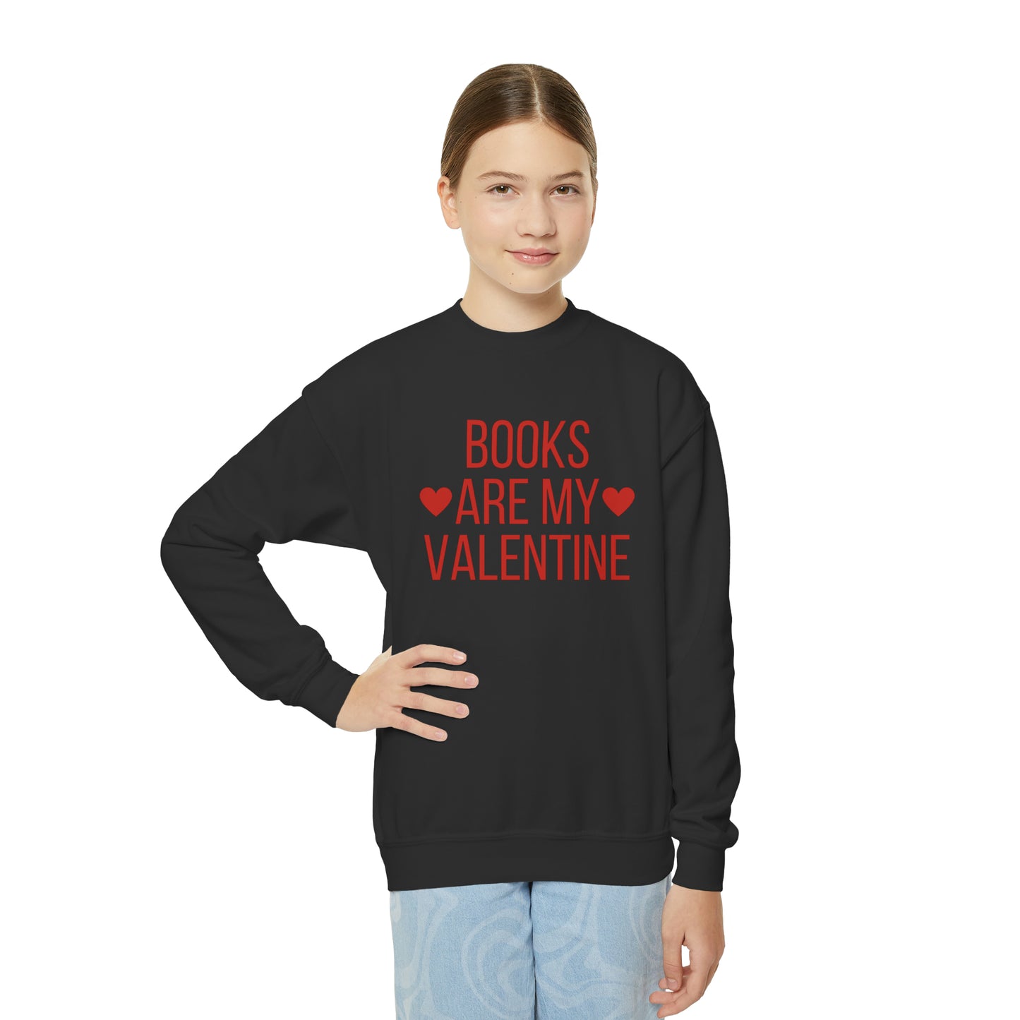 Books are my Valentine Youth Sweatshirt