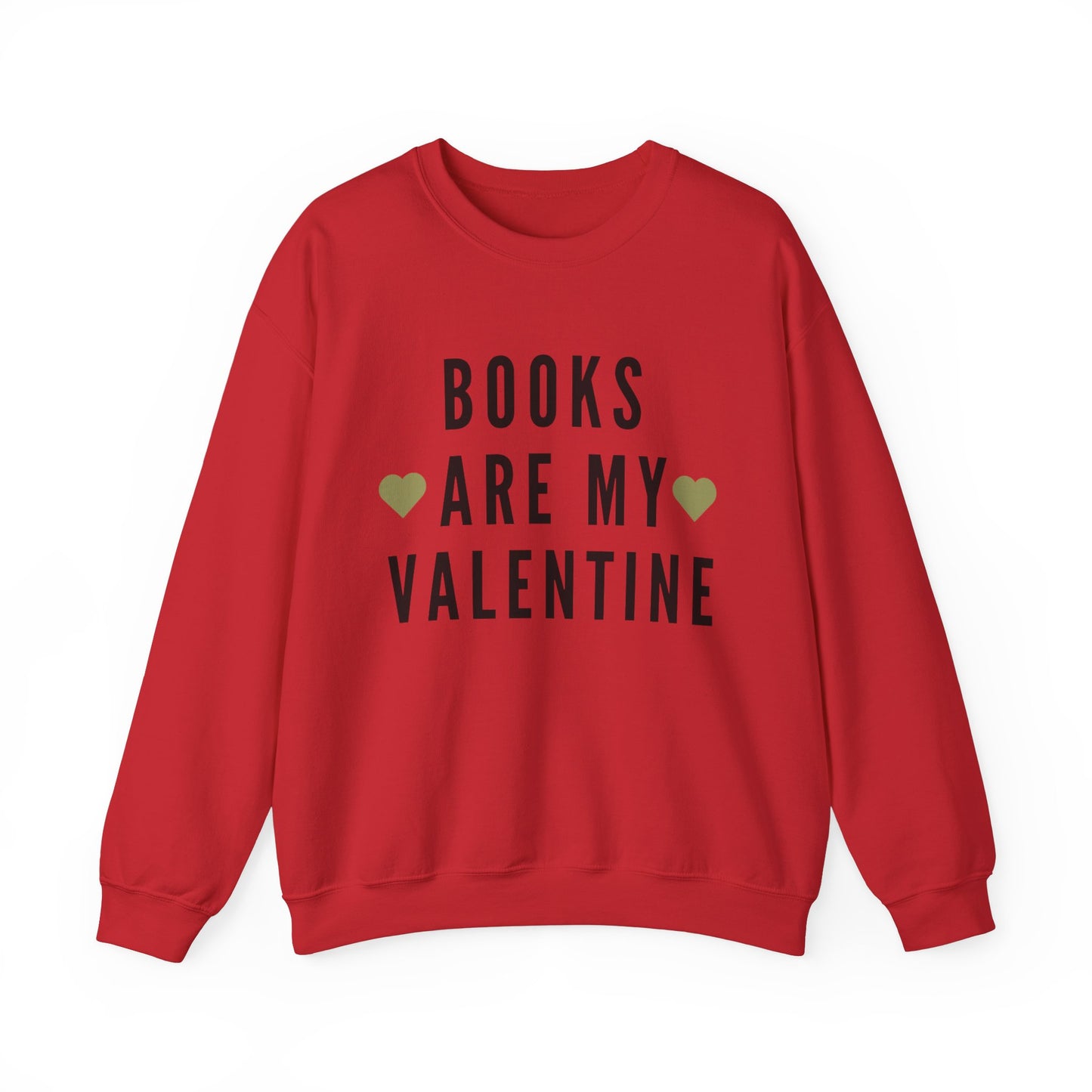 Books are my Valentine Heart Heavy Blend™ Crewneck Sweatshirt