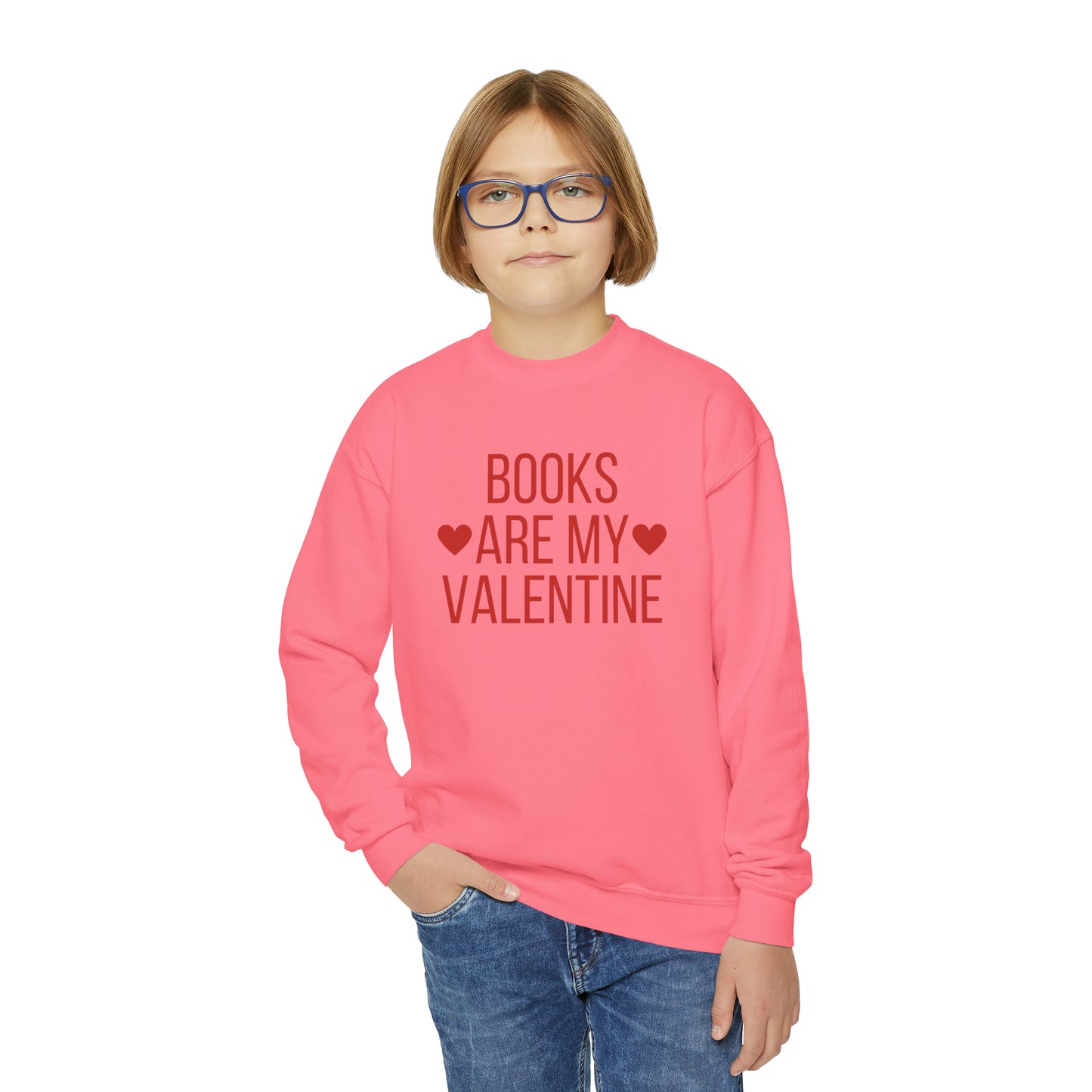 Books are my Valentine Youth Sweatshirt