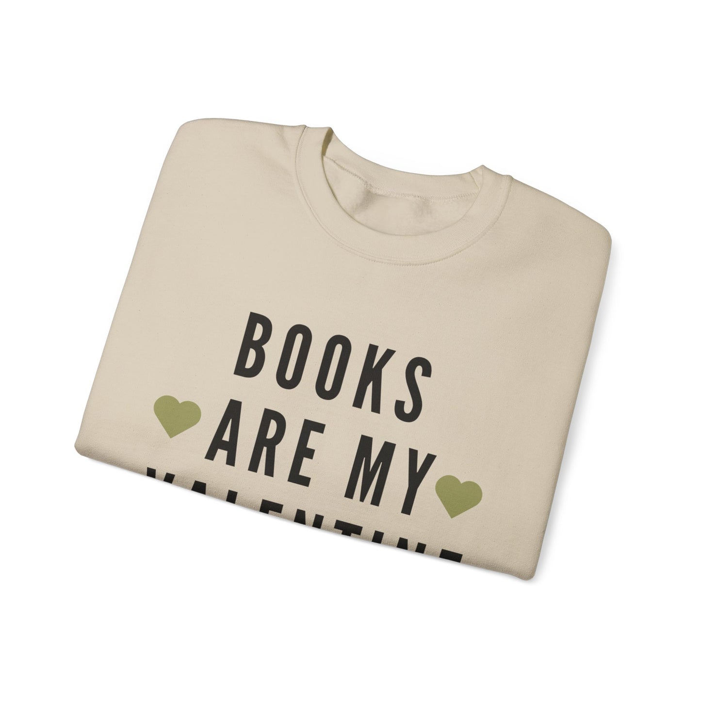 Books are my Valentine Heart Heavy Blend™ Crewneck Sweatshirt