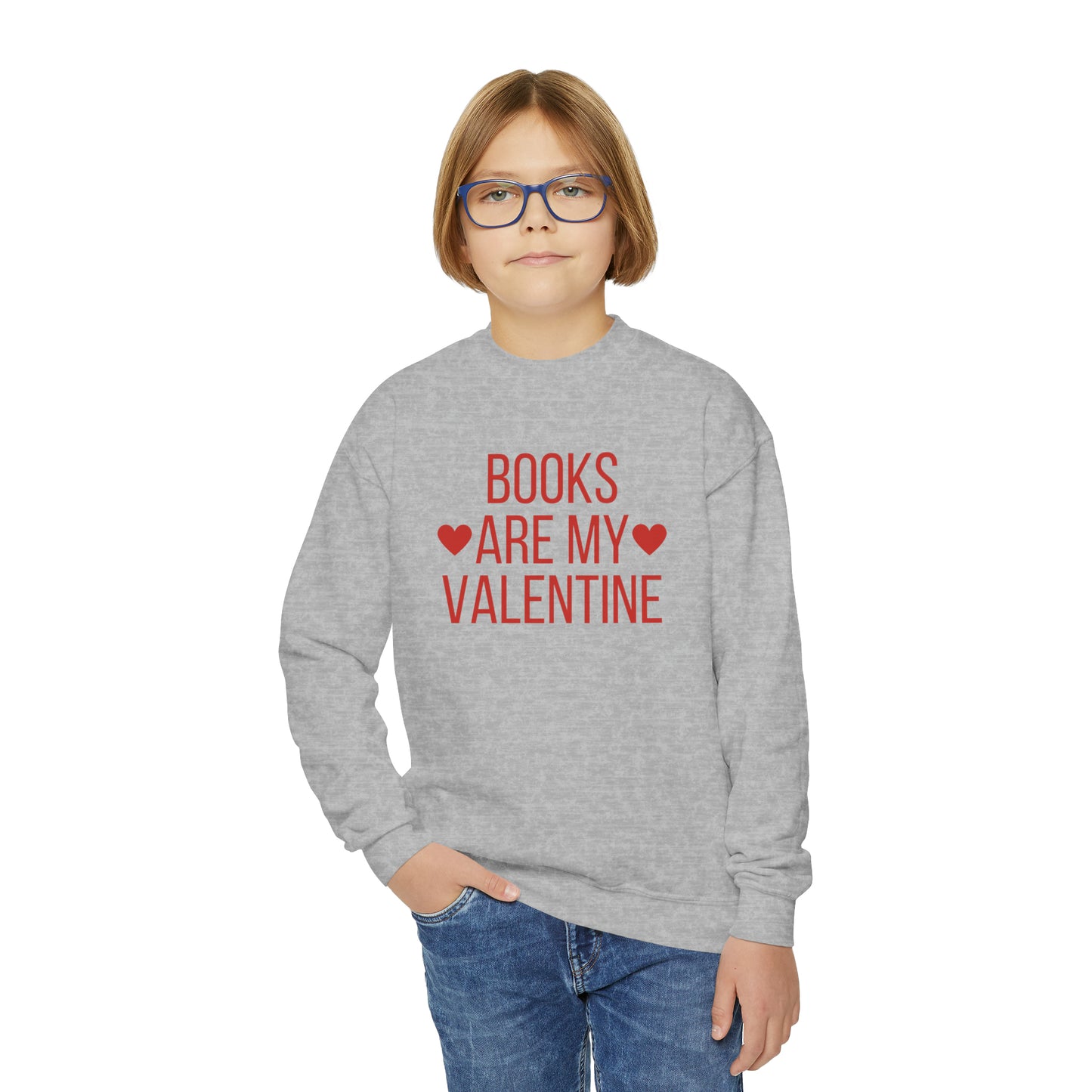 Books are my Valentine Youth Sweatshirt