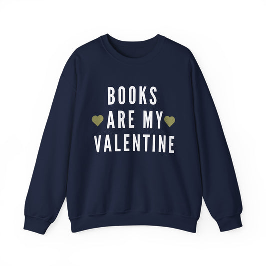 Books are my Valentine Heart Heavy Blend™ Crewneck Sweatshirt