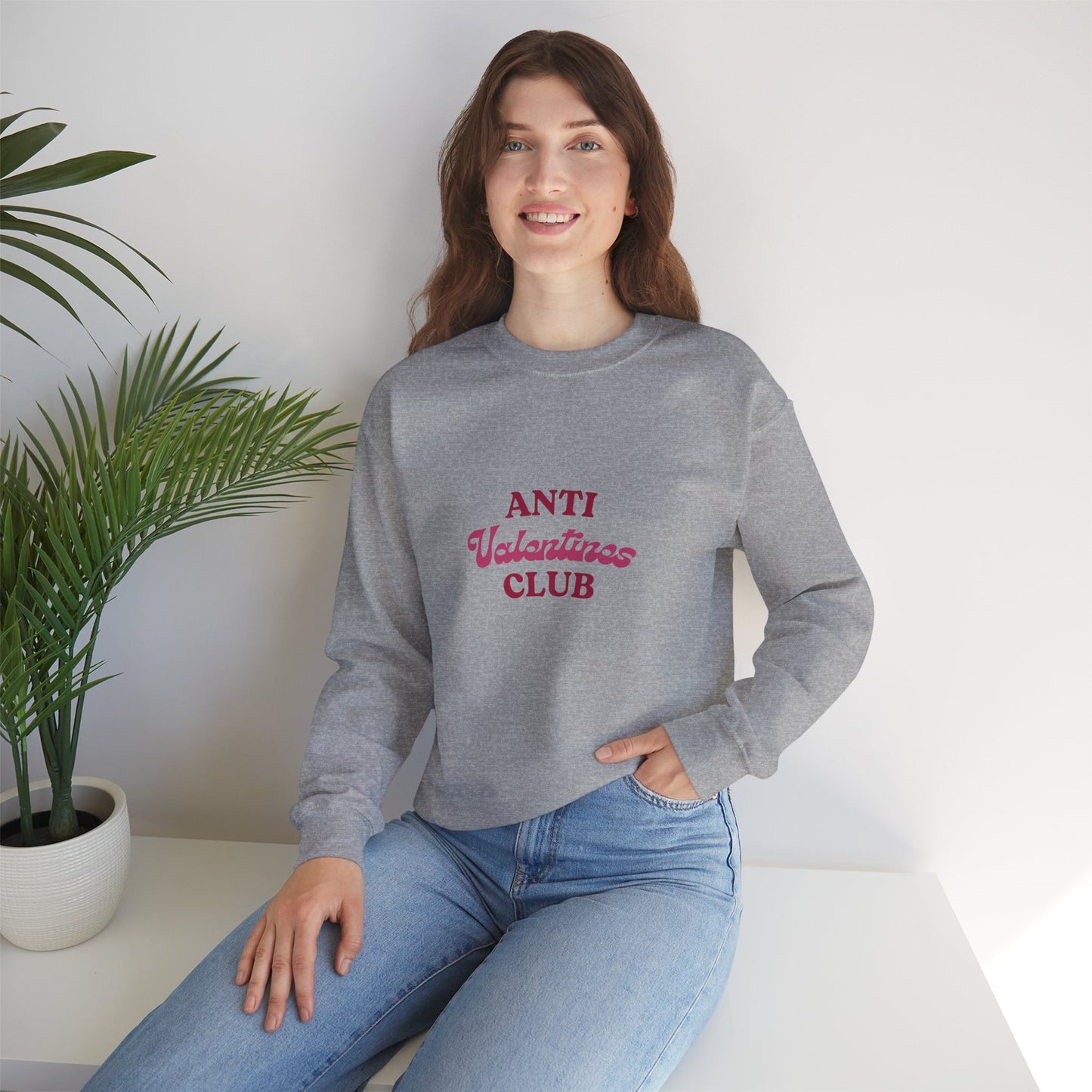 Anti Valentines Club Crewneck Sweatshirt