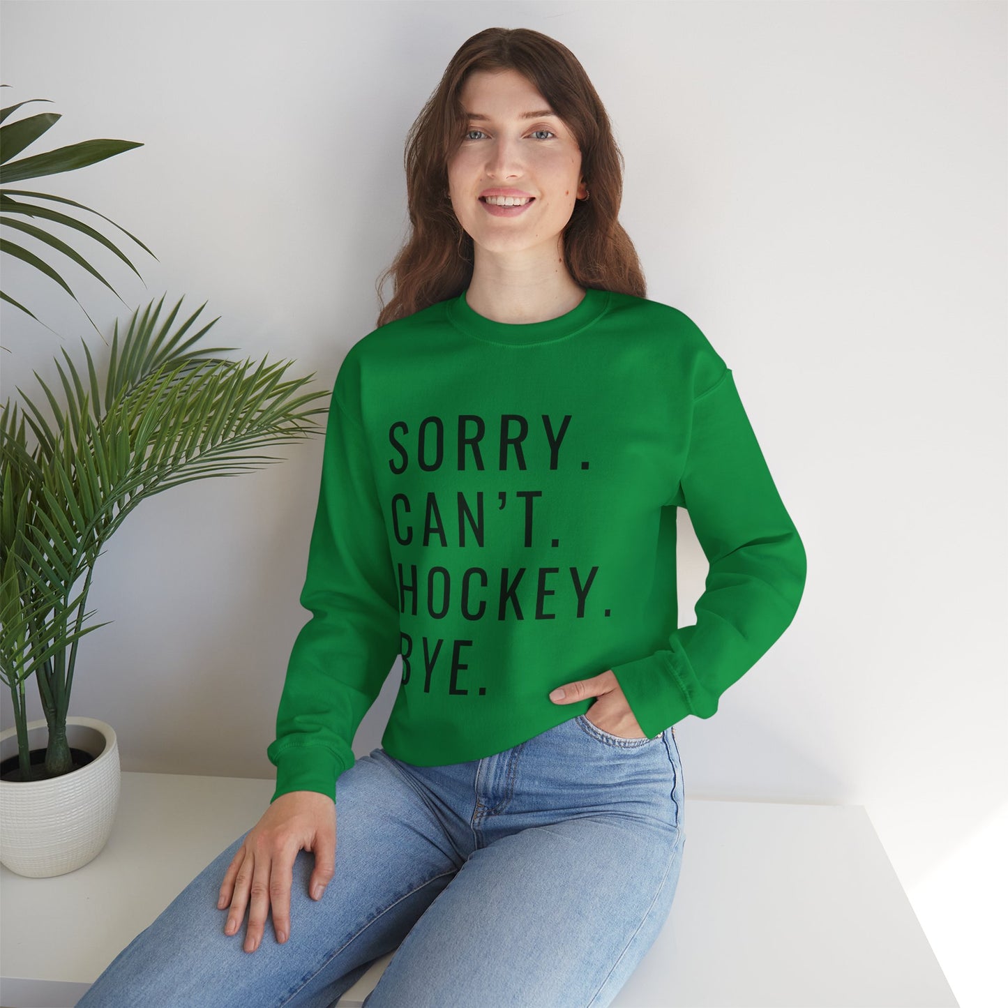 Sorry Can't Hockey Unisex Heavy Blend™ Crewneck Sweatshirt