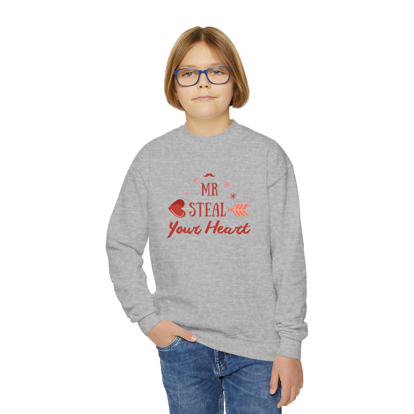 Mr. Steal Your Heart Youth Crewneck Sweatshirt