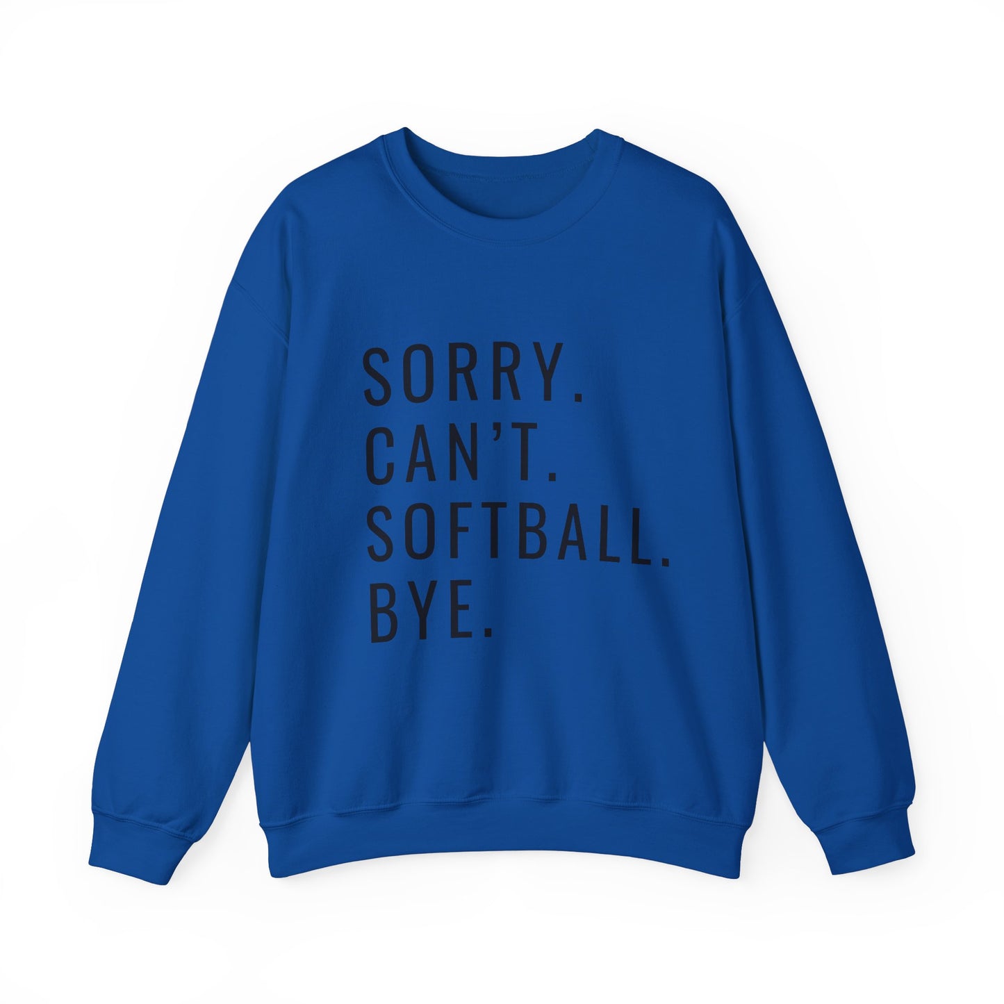 Sorry Can't Softball Unisex Heavy Blend™ Crewneck Sweatshirt