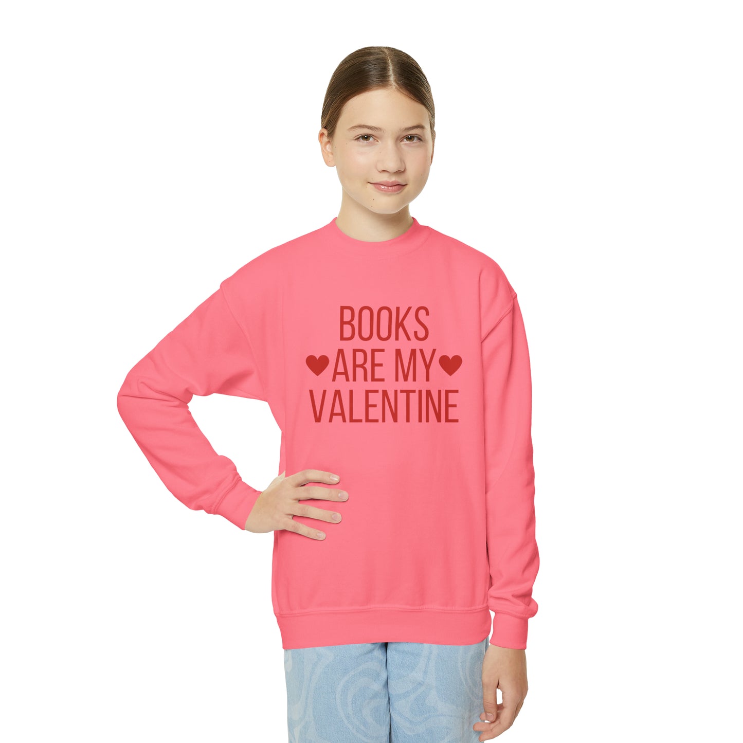 Books are my Valentine Youth Sweatshirt