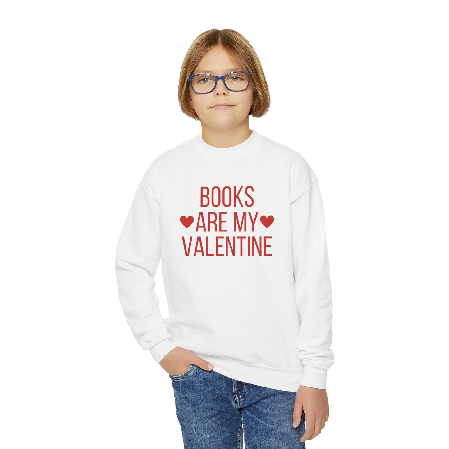 Books are my Valentine Youth Sweatshirt