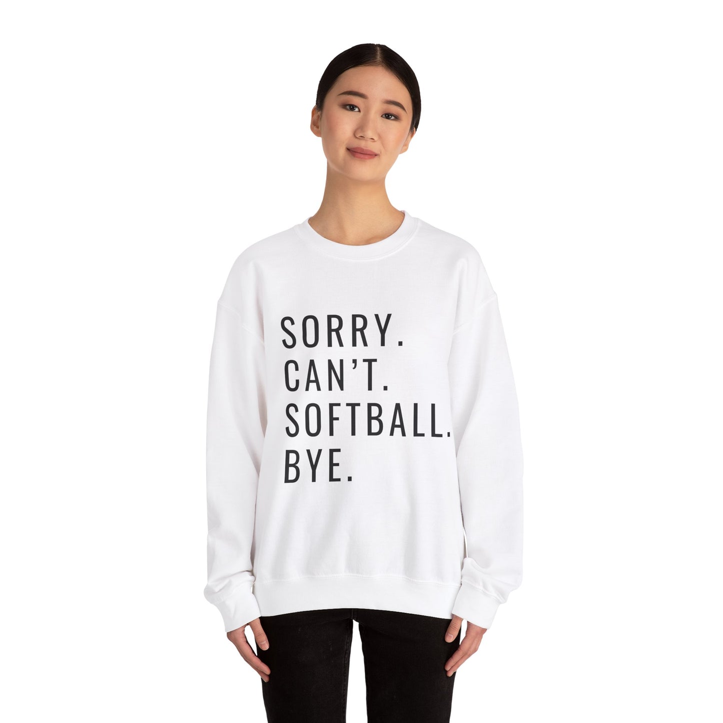 Sorry Can't Softball Unisex Heavy Blend™ Crewneck Sweatshirt