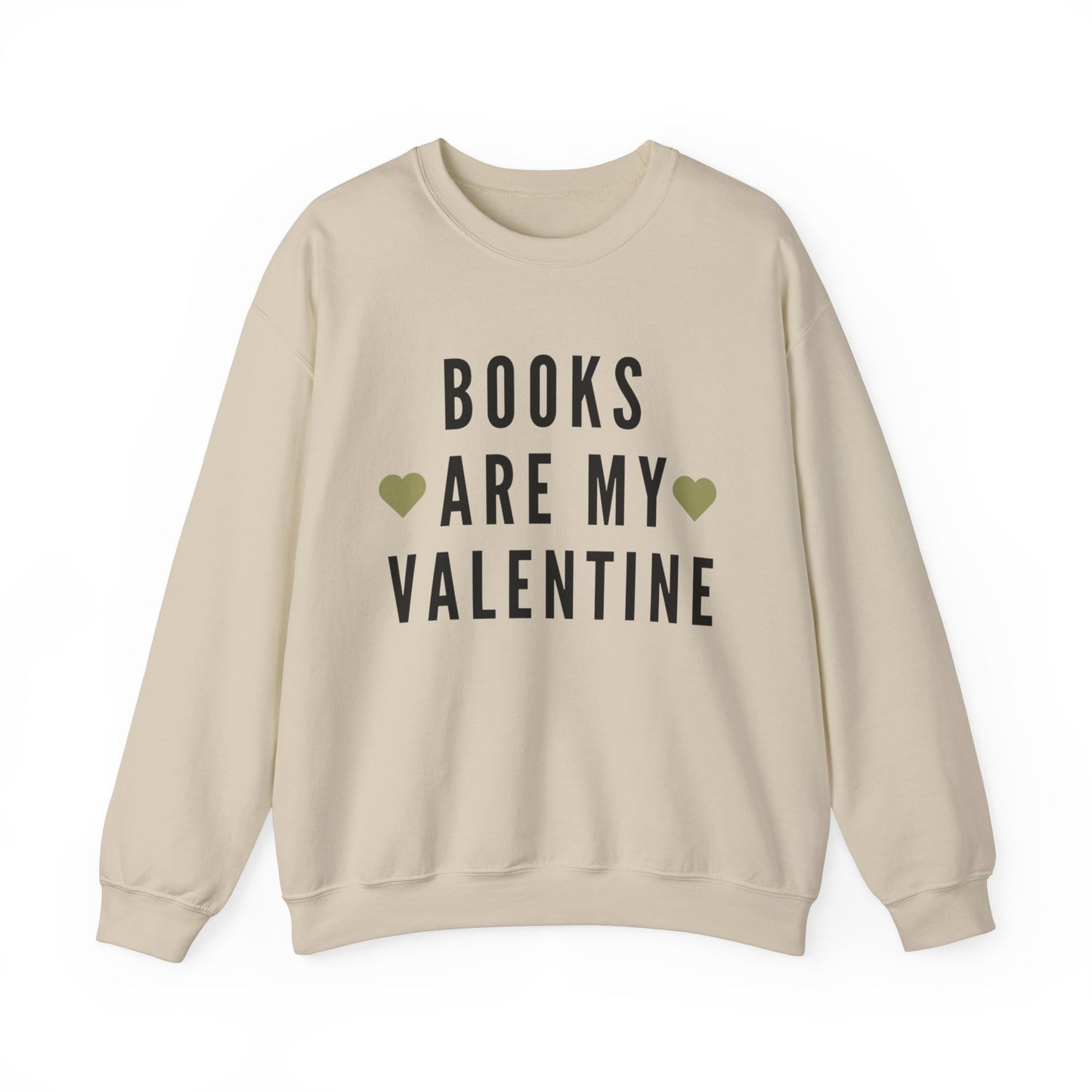 Books are my Valentine Heart Heavy Blend™ Crewneck Sweatshirt