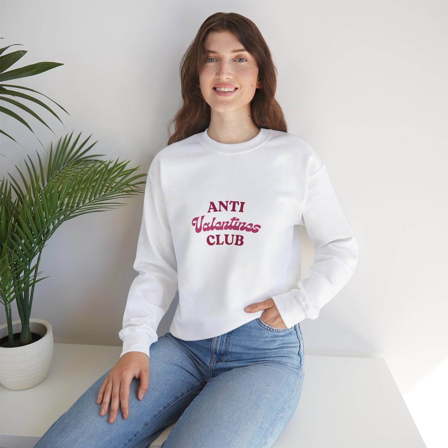 Anti Valentines Club Crewneck Sweatshirt