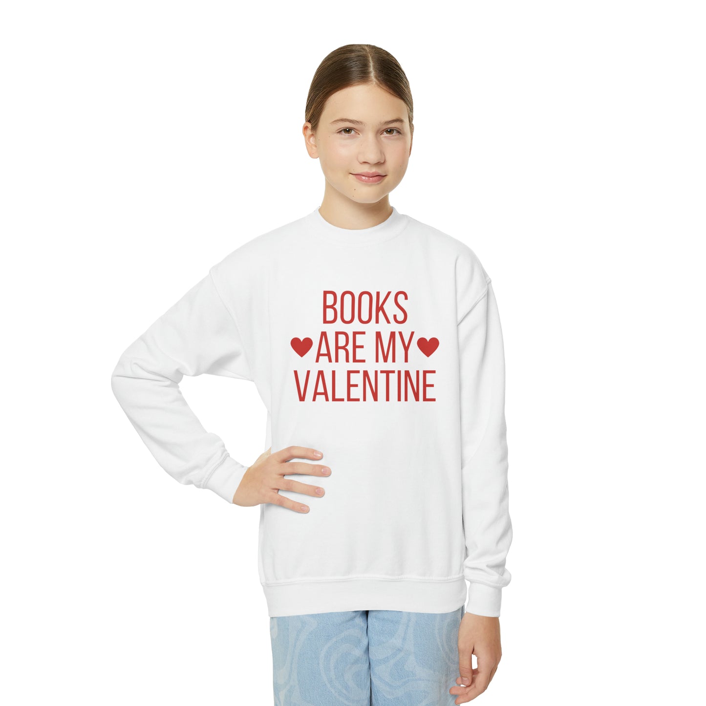 Books are my Valentine Youth Sweatshirt