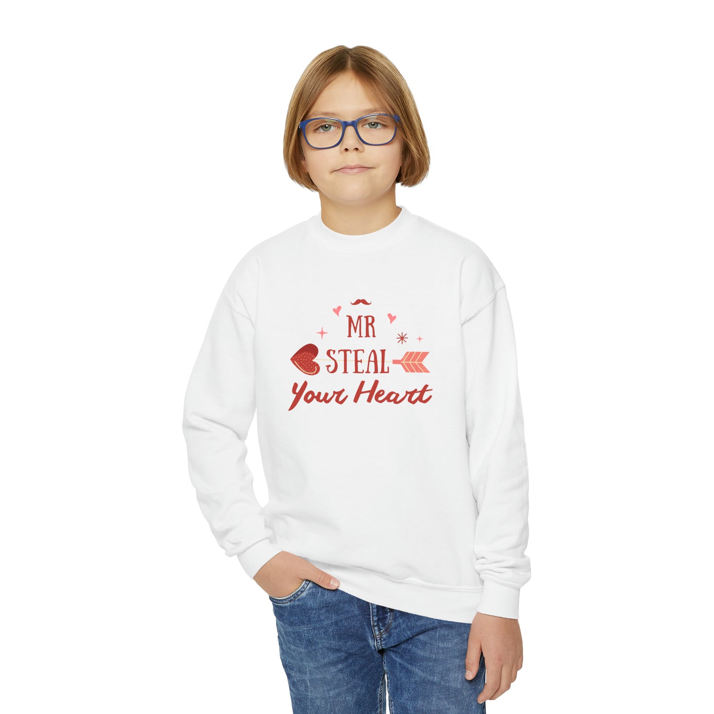 Mr. Steal Your Heart Youth Crewneck Sweatshirt